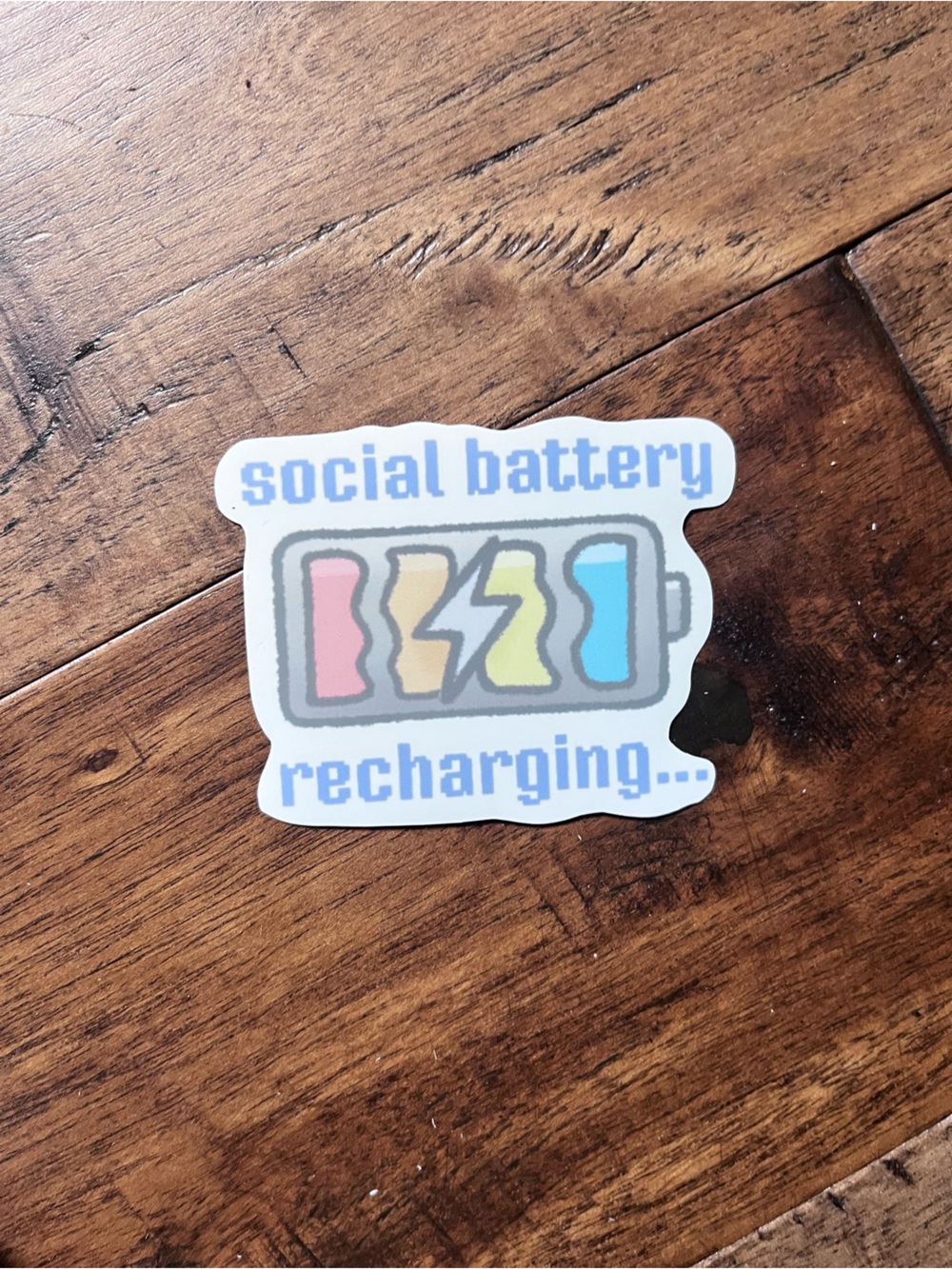 Social Battery Recharging Sticker